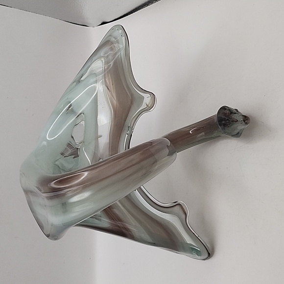 Vintage Sooner Glass Hand Blown Art Glass Swan Centerpiece/Bowl Purple - Picture 15 of 16